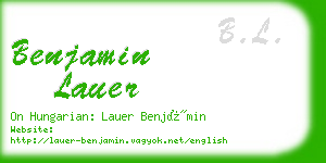 benjamin lauer business card